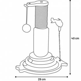 Flamingo SCRATCHING TOY LEX BROWN 29x26x40см.- драскалка за котки